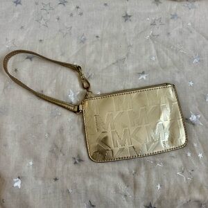 Michael Kors Metallic Gold Wristlet